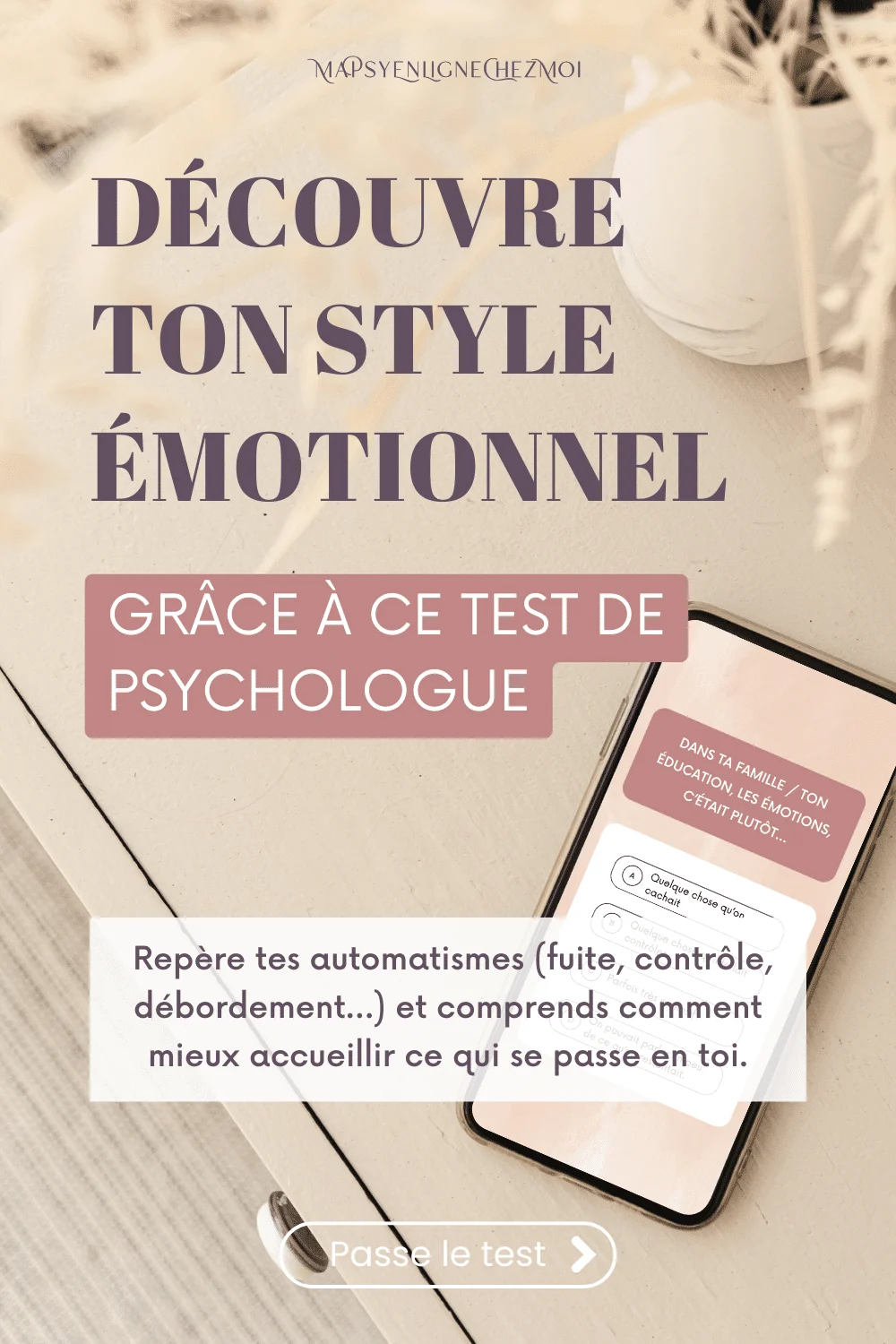 Visuel épingle pinterest Quiz quel style émotionnel